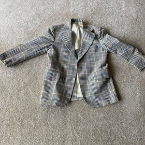 PBM Men's Blazer - Gray and Cream